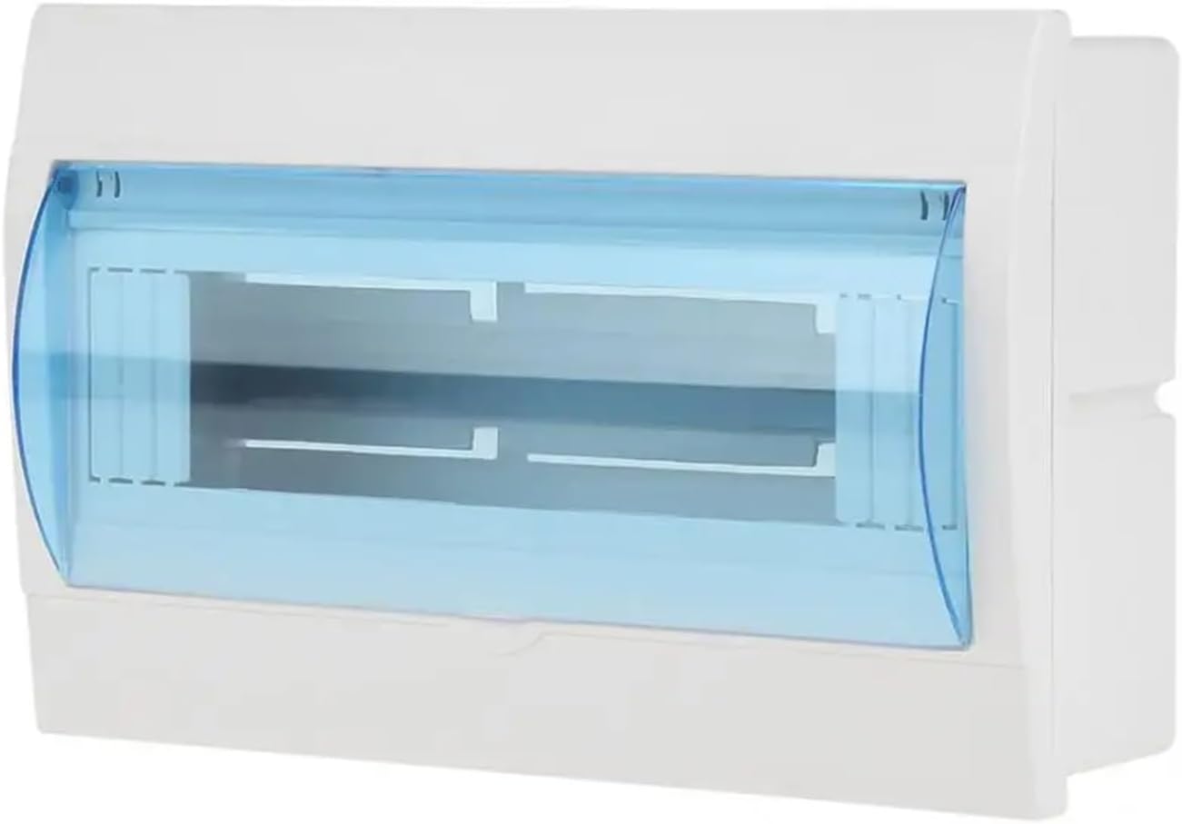 1PCS 3-4/4-6/5-8/9-12 Circuit Breaker Power Distribution Protection Box Indoor Wall-Mounted Plastic Box with Electrical Transparent Cover (Size : 3-4 Ways)