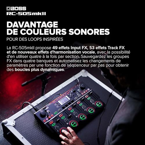 Loop Station RC-505mkII BOSS | La référence des loopers de bureau en version améliorée | 5 pistes stéréo simultanées | De multiples effets intégrés | Des curseurs ultra robustes – vue 6