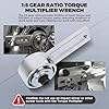 Engine Crankshaft Belt Pulley Removal Tool Compatible for Ford 1.0 & 2.0 Ecoboost/Duratec Torque Multiplier Tool with 21mm and 24mm Socket Crankshaft Pulley Tool 1:5 Labor Saving,1/2 Drive 1500Nm