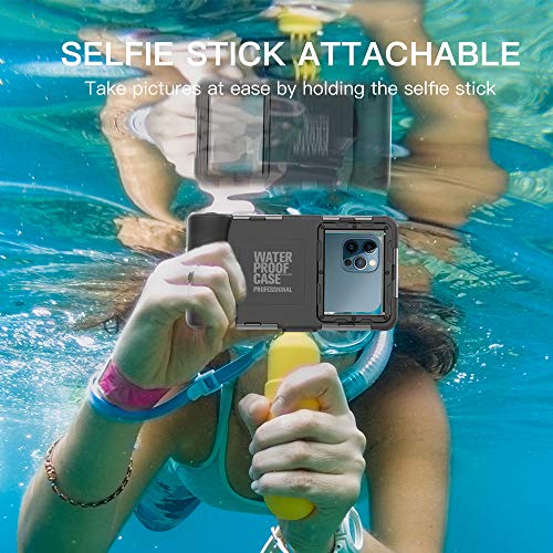 Waterproof Underwater Snorkeling Diving Phone Case For Iphone 11/12/13/14 Pro Max Mini Xr/X/Xs And Samsung Galaxy Note10/9/8/S10/9/8 Ultra Plus Professional [15M/50Ft] Photo Video Cover (Sg Black) #TOP2