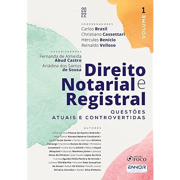 Capa do livro DIREITO NOTÁRIAL E REGISTRAL - VOL 1 - 1ªED - 2022: QUESTÕES ATUAIS E CONTROVERTIDAS: Volume 1