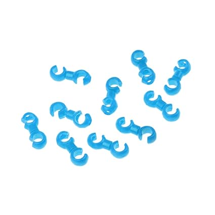 OFKLADE Bike Brake Cable S Hook Housing Tidy Guides Ties Wire Buckle Clamp Blue