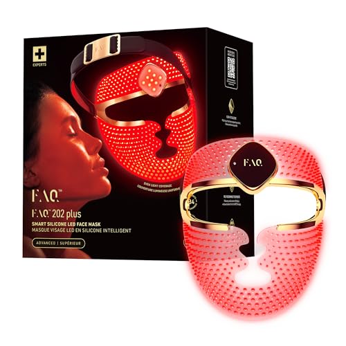 FAQ 202 Plus Advanced 8-Color light Face Mask - Wireless Skin Care for Glowing Skin – 634 Glow Points – Total Coverage Wearable Skin Care
