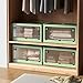 Aroya Storage Box, All Directions, Single Item, Width 23.6 x Depth 16.5 x Height 13.4 inches (60 x 42 x 34 cm), Capacity 23.7 gal (85 L), Folding, Clothes Organization, with Wheels, Storage Case,