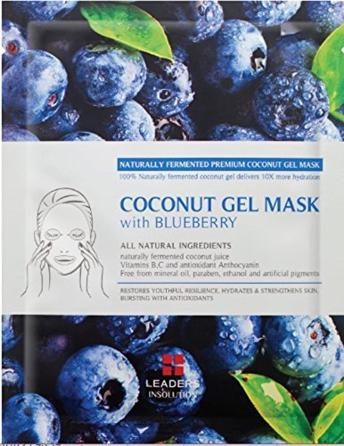 [LEADERS] SUPERFOOD Mask / COCONUT GEL MASK With Blueberry / 100% Naturally fermented coconut gel / Delivers 10X more hydration / 1 Sheet Mask