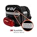 BV Strap-On Bike Bag with Reflective Material - Saddle Bag with Seperate Divider for Small Items for All Your Essentials - Bike Pouch with Taillight Hanger for Maximum Safety (Cycling Bag, Small)