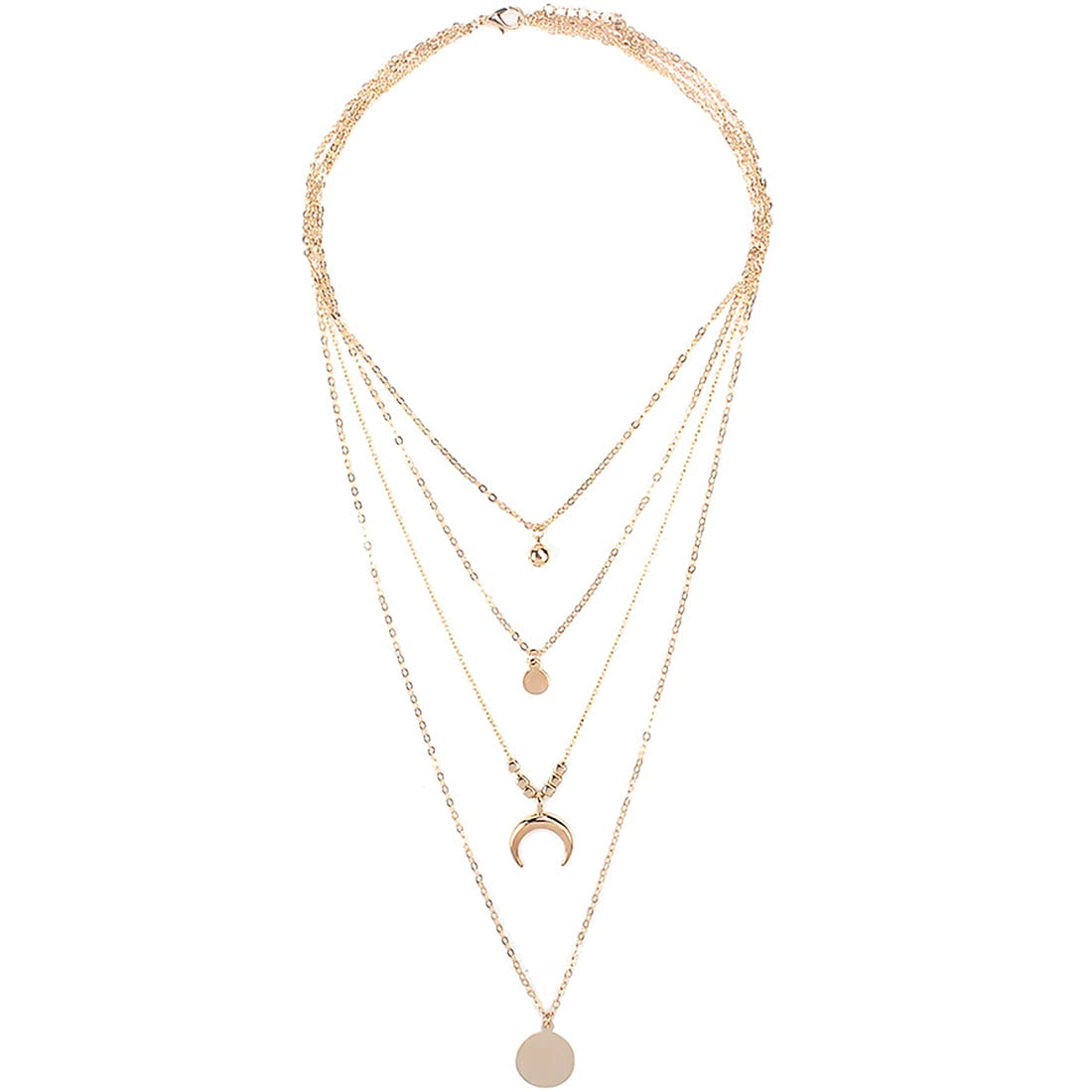 AREO Half Moon Choker Necklace Gorgeous Pendant for Women (B0987S9525) Amazon Price History, Amazon Price Tracker