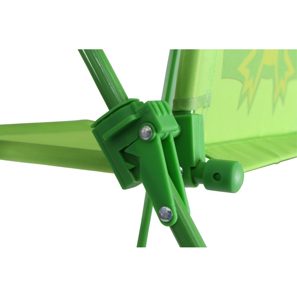 Siena Garden 672614 Froggy Set pour Enfants 2 Fauteuils Pliants + 1 Table + 1 Parasol Motif de Grenouille Acier Vert