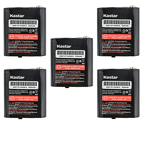 Kastar 5-Pack 3.6V 53615 Battery Compatible with Motorola Talkabout T200, Talkabout T260, Talkabout T265, Talkabout T280, Talkabout T400, Talkabout T460, Talkabout T461, Talkabout T465, Talkabout T800