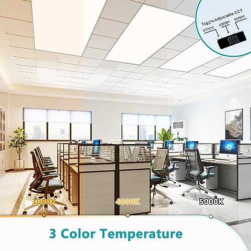 Image of 12 Pack 2x4 LED Flat Panel Lights Drop Ceiling 50W 5500LM 100-277V