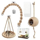 Dljkhzde Springspinnen Terrarium Zubehör Set 5-teilig aus Juteseil