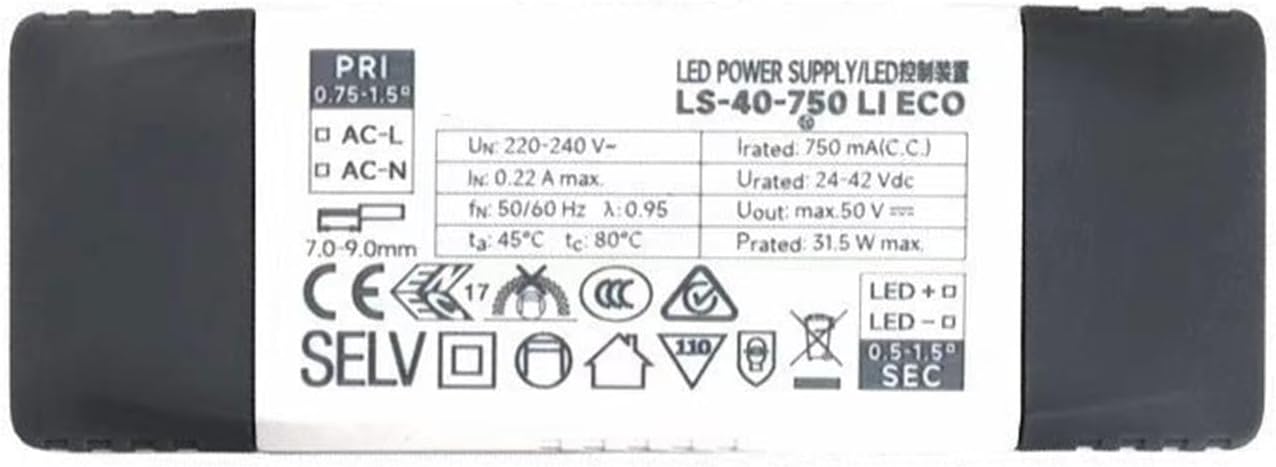 LED Driver Power Spotlight Track Light Constant Current Transformer(6W 30-42V 150mA)