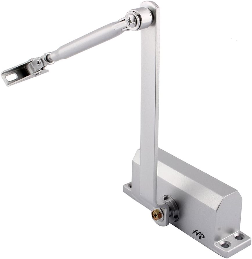 Aluminum Commercial Door Closer, Adjustable Heavy Duty FIRE Rated Overhead Door Opener Closer Soft Close 25-45KG/55lbs-99lbs