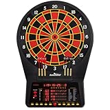 Arachnid Cricket Pro 800 Electronic Dartboard with Micro-Thin Segment Dividers for Reduced Bounce-Outs and NylonTough Segments for Improved Durability - Available with Optional Wood Dartboard Cabinet