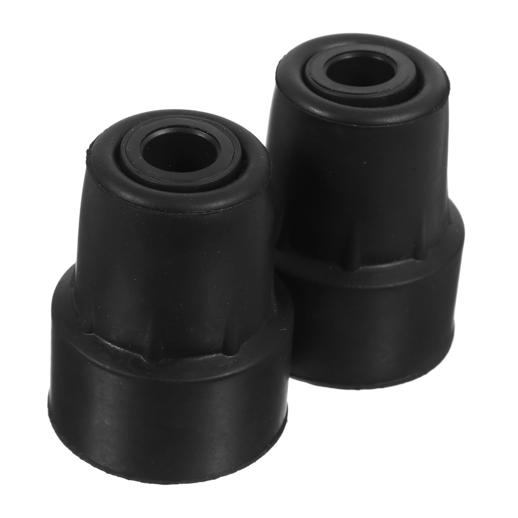 Didiseaon 2Pcs Heavy Duty Cane Tips Non Slip Crutch Foot Covers for Trekking Poles and Walking Sticks Durable Replacement Accessories for Enhanced Stability and Grip