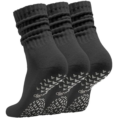 Acomono Womens Scrunch Pilates Socks Yoga Barre Slouch Crew Grippy Socks by Acomono - Used condition - US$13.05