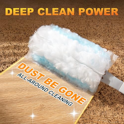 Image of JOYMOOP Disposable Dusters for Cleaning, Heavy Duty Refills, Multi-Surface Dusting Brush for Pet Hair and Home Cleaning - Blue