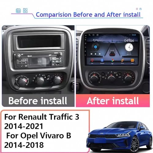 Radio coche Bluetooth para Renault Traffic 3 2014-2021 con pantalla HD 6