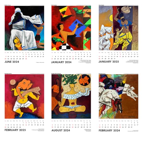 Image of Tallenge - M F Husain - Art By Indian Master - 2024 Wall Calendar - 12 x 17 Inches (Paper, Wall Calendar)
