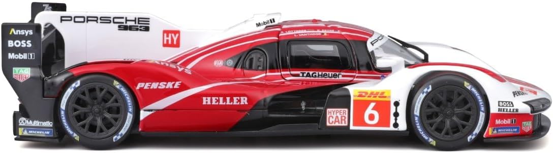 Bburago New 2024 1/24 963#6 Racing Alloy Champion Car LeMansRally Adult Luxury Sports Diecast Model Luxury Sports Car Replica