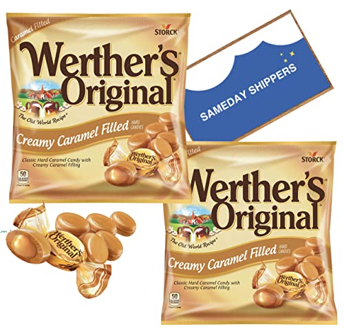 Werthers' Original | Creamy Caramel Filled | Individually Wrapped Hard Candies | 2 Pack - 2.65-Oz. Bags #TOP25