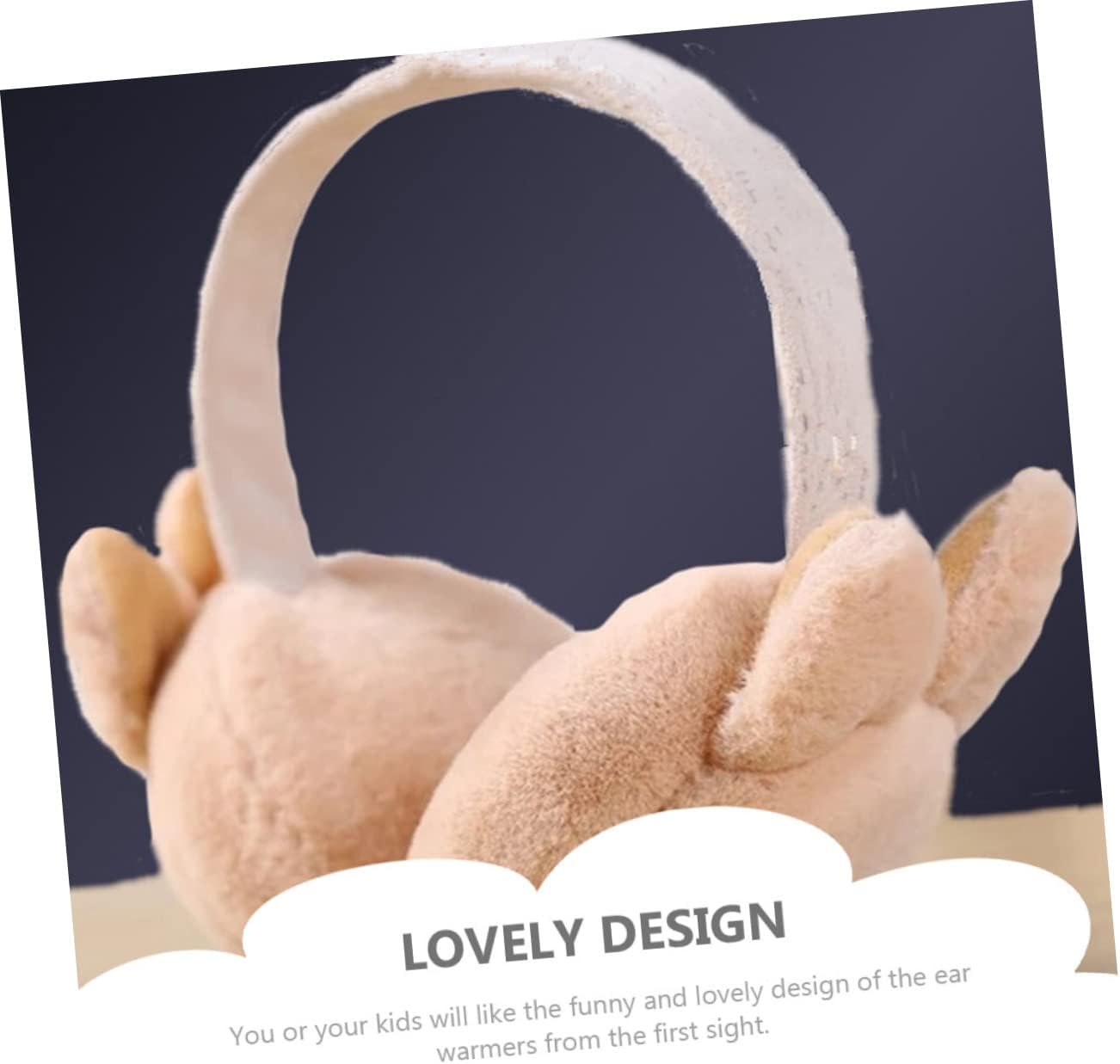 Bunny Ears Earmuffs Foldable Ear Warmer for Girls Boys and Girls Xmas image 4
