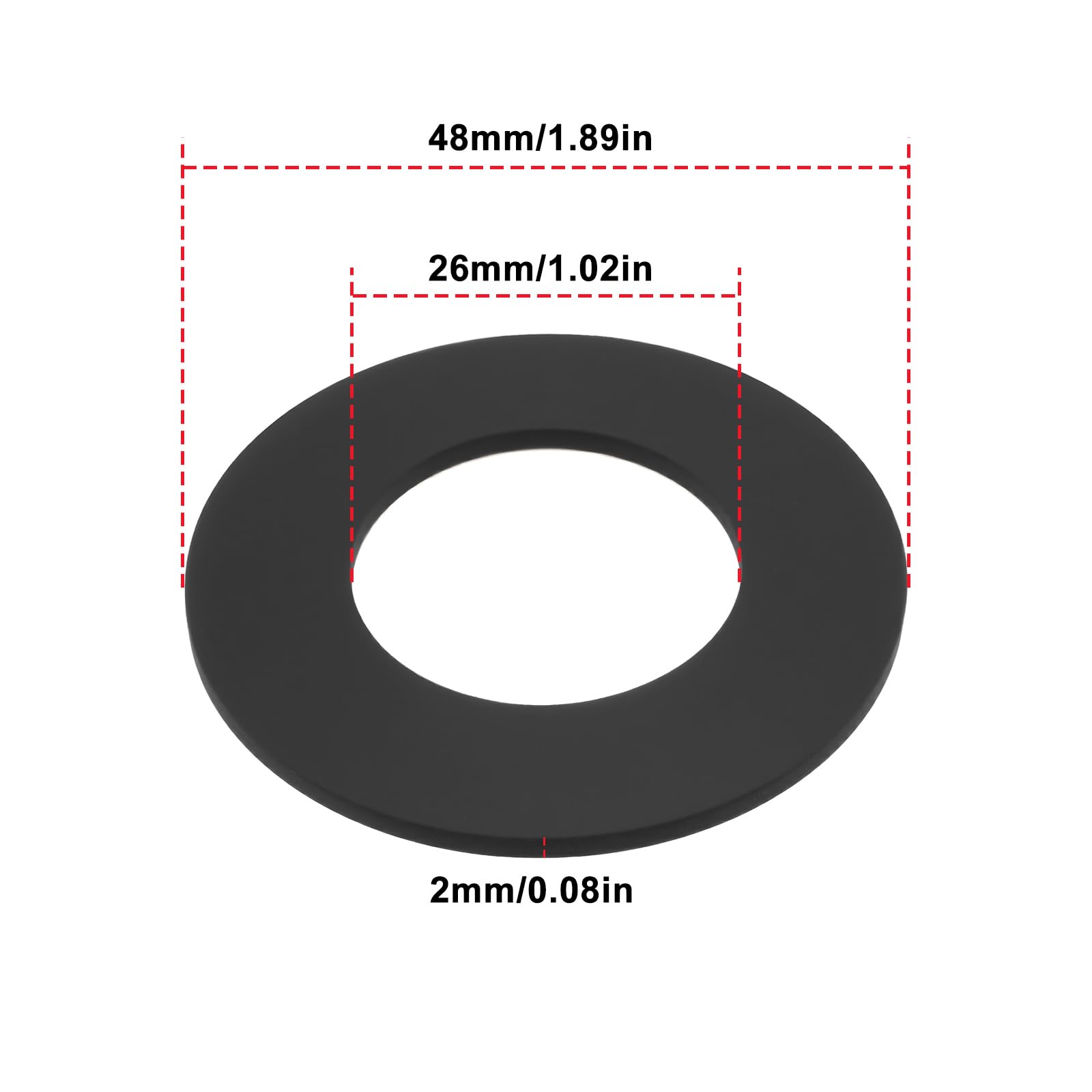 Briny River 10PCS Rubber Washers 48 x 26x2 mmCompatible with 3/4" Pillar Taps Bath Replacement Tap Washer - Image 4