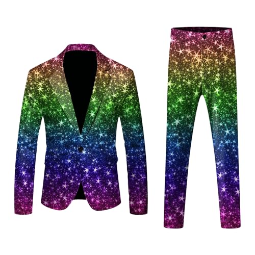 Costume de carnaval homme veste et pantalon disco vert brillant