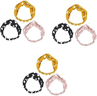 فوميز. شريط راس للنساء من 9 قطع، عصابات راس بلون سادة، ربطات شعر للنساء، ربطات شعر واحمر شفاه وحامل سلسلة مفاتيح، عصابات راس عصرية واكسسوارات شعر لوضع المكياج، شريط راس منقط