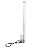 Electric Putter, 24VDC 17.7 Inch Stroke Linear Motion Actuator Heavy Duty 66lbs/300N IP45 Watertight for Cabinets, Robotics, Home Automation (12VDC)