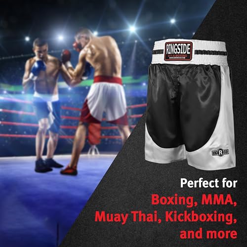 Image of Ringside Pro-Style Boxing Trunks, Satin Shorts for Men and Women, Ideal for Boxing, MMA, Muay Thai