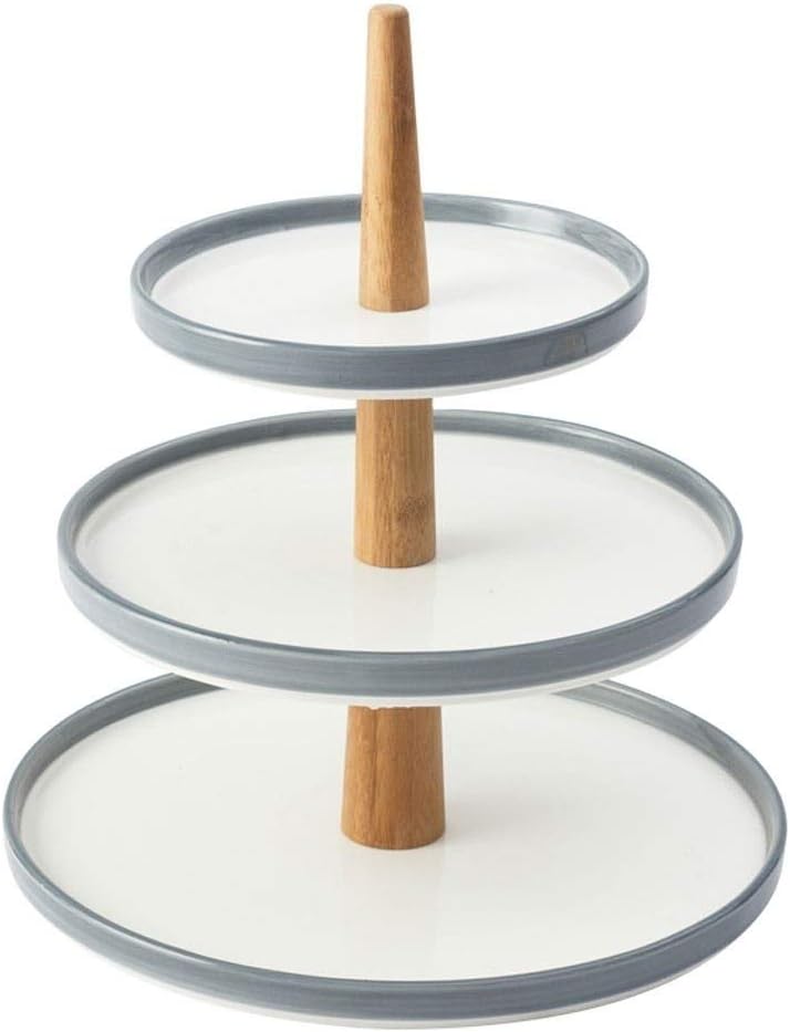 Cake Stand 2/3 Tier Cake Stand Ceramic Fruit Platter Plates Serving Dishes Dessert Display Rack European Candy Dish Cupcake Stands for Party, Birthday (Size : 3 Tier)