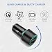 Quick Charge 3.0 Car Fast Charger Dual USB Port Compatible for Samsung Galaxy S7 Edge/S7,S6 Edge/S6 S5 S4,Galaxy J7/J6/J6+/J4/J3 Prime Pro,Note 5 4,LG Q6, Motorola Moto G5S/G5 PLUS,5Ft Micro USB Cable