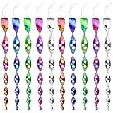 TKOnline 40 Pack Bird Reflective Scare Rods, Wind Twisting Scare Rods, Wind Spiral for Bird Control Hanging Bird Scare Devices, Protecting Windows and Gardens