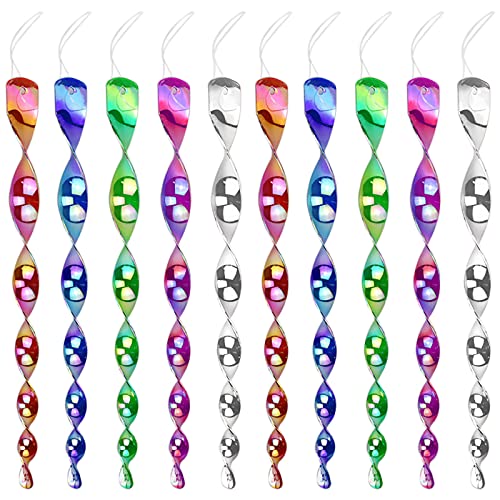 Tkonline 40 Pack Bird Reflective Scare Rods, Wind Twisting Scare Rods, Wind Spiral For Bird Control Hanging Bird Scare Devices, Protecting Windows And Gardens #TOP10
