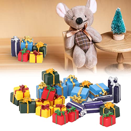 SPYMINNPOO Puppenhaus-Geschenke, 25 StüCk Puppenhaus-Weihnachtsgeschenkboxen aus Harz, 5 Farben, PäDagogische Mini… – Bild 6