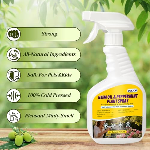 2 Pack Spray de Aceite de Neem y Menta para Plantas 32 oz miniatura 2