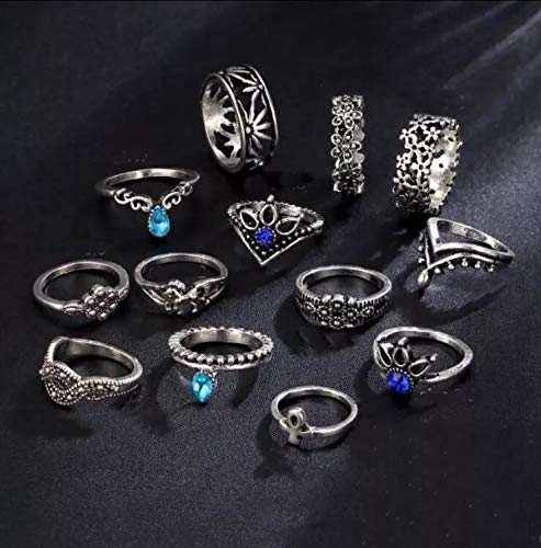 KIT ANÉIS FALANGE JOIAS PANDORA JOGO COM 13 ANEIS C5634