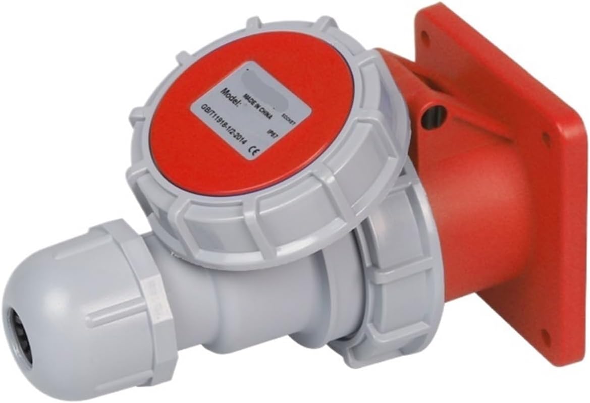 IP67 Waterproof Industrial Aviation Plug Male and Female Docking Four-core 32A Three-Phase Explosion-Proof Socket 220(Concealed Installation Set)