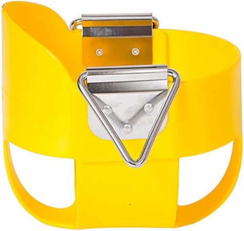 Miniatura 7 de Asiento de columpio de respaldo alto para niños pequeños con cadenas de columpio recubiertas y ganchos a presión, totalmente ensamblado Azul