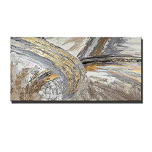 Abstract Landscape Oil Painting On Canvas Handmade Golden Thick Texture Large Size Wall Art Picture For Living Room Bedroom Office Hallway Hotel And Dining Room Home Decor No Framed,40X52Inch No Fram #TOP1