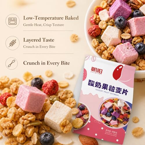 Muesli al horno sin frito granola de 500g con fruta para energía matutina 3