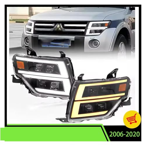 Faros delanteros Mitsubishi Pajero V97 V93 2006-2021 luces circulación diurna 2
