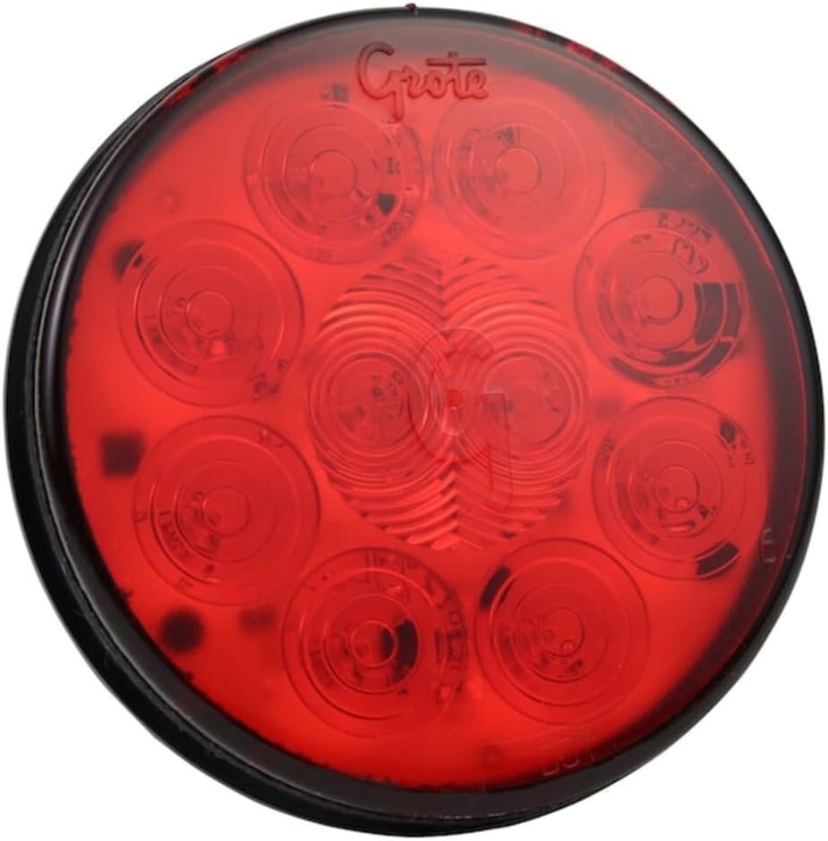 Grote 53292 - Supernova Stop/Tail/Turn Light, 4 In, 10-Diode Pattern, Led, Black Theft-Resistant Flange, Male