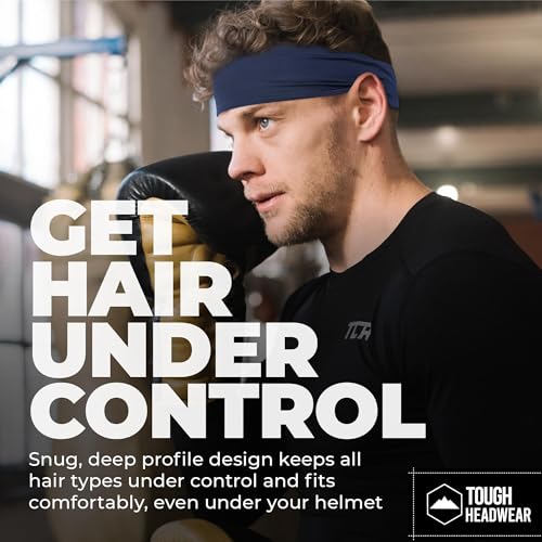 Image of Tough Headwear Tough Outfitters Headband for Men - Mens Headbands - Working Out Sports Performance Head Bands - Athletic Cycling Running Sweat Band, Football Headbands - Sweat Bands Men /Women