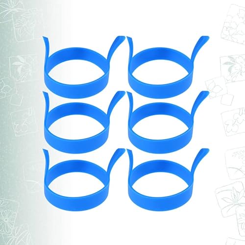 Miniatura 6 de UPKOCH 12 piezas de anillo de huevo de silicona antiadherentes anillos de cocción de huevos fritos para freír huevos, tortilla, huevo, mcmuffins,