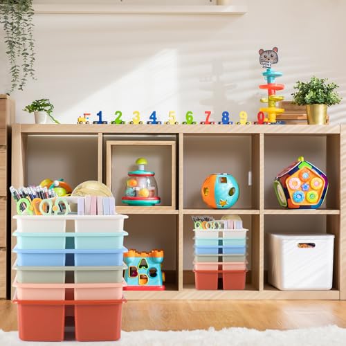 Boho Color 12-Pack Classroom Caddy Organizers with Handles - Image 4