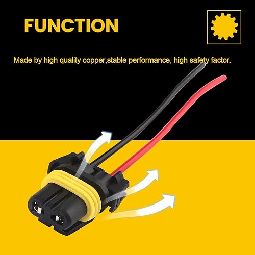 Miniatura 5 de Qasim 9005 9006 HB3 HB4 Adaptador de cableado hembra para faros delanteros, conector de luces antiniebla (paquete de 4)