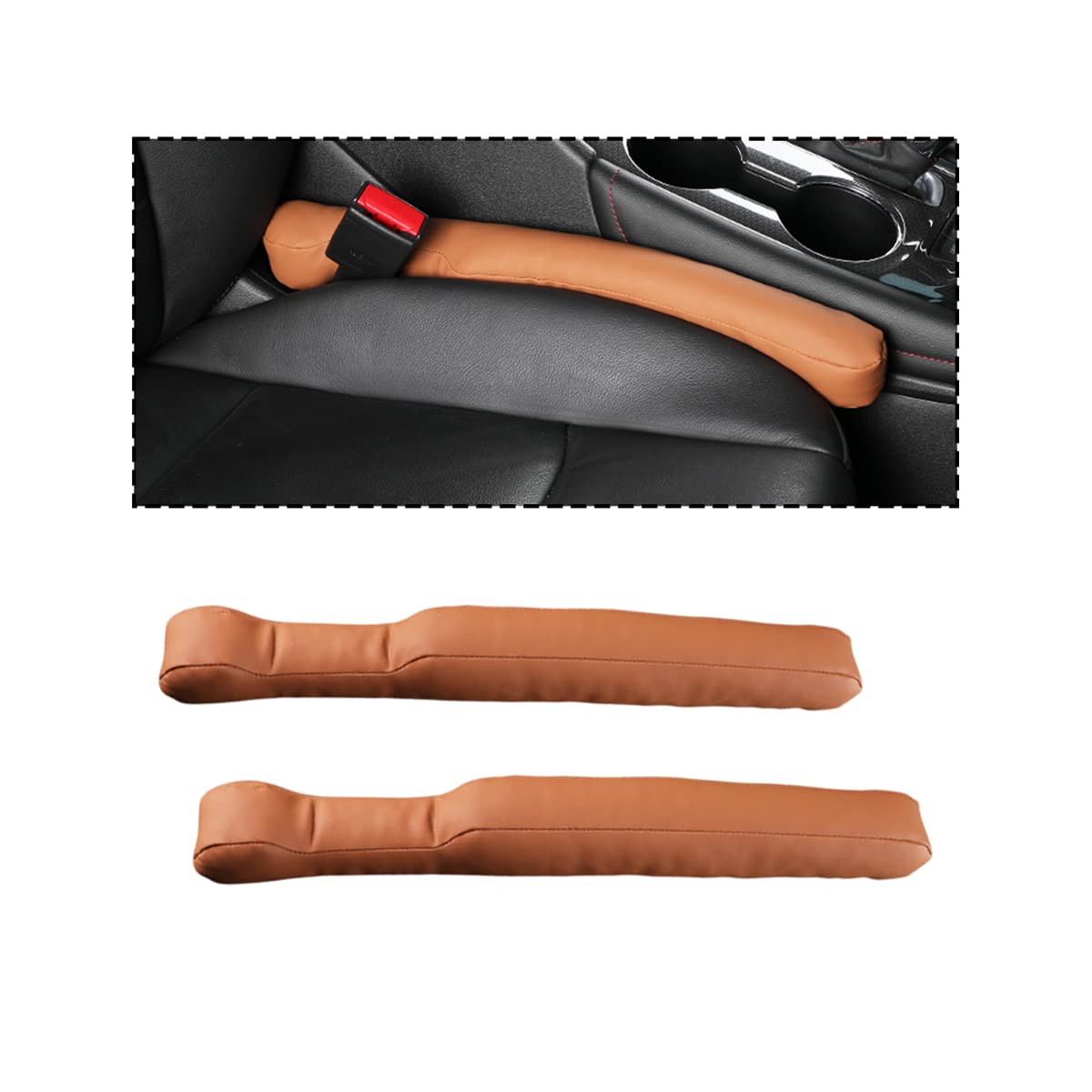 LKAHG2Pcs Car Seat Gaps Filler, Microfiber Leather Fill The Gap Between Seat and Console, Seat Crevice Blockers Stop Things from Dropping, Universal Accessories Gap Filler for Car SUV Truck