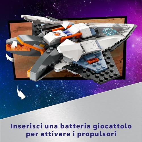 City Astronave Interstellare Giocattolo, Giochi Spaziali per Bambini e Bambine da 6 Anni in su con Navicella da Costruire, Minifigure dell'Astronauta e Drone Robot 60430 - Lego - Immagine 4